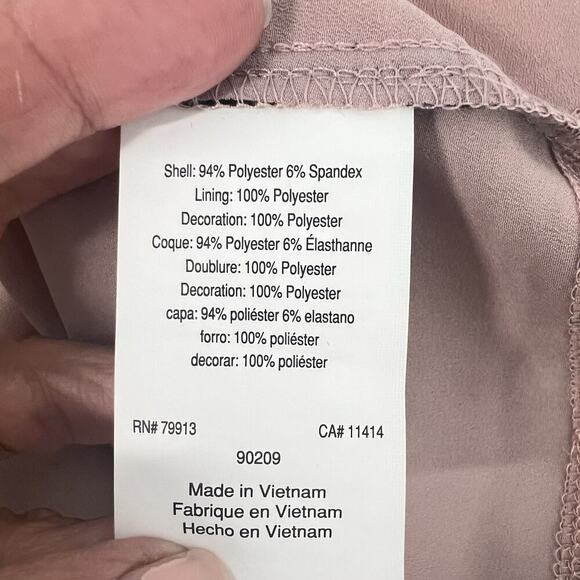 Motherhood Maternity Black Overlay Dress Size Large Polka Dot Party Stretch - Picture 7 of 10